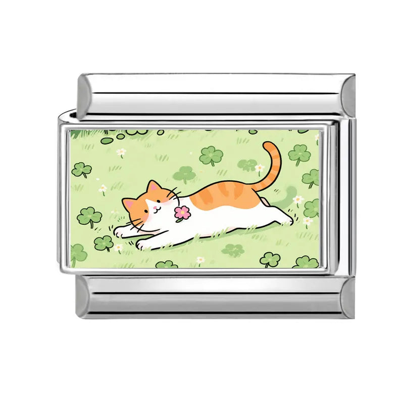 Y2K Cute Funny Sofa Cats Dogs Italian Charm Fit 9mm Stainless Steel Women DIY Bracelet Drop Shipping Fashion Jewelry Wholesale