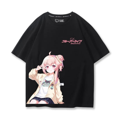 Takanashi Hoshino Game Blue Archive Cosplay T-shirts 3D Print Anime Cartoon Tees Summer Men Women Harajuku Y2k Short Sleeve Tops