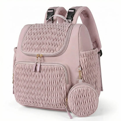 Fashion Mommy Diaper Backpack Large Capacity Baby Care Stroller Hanging Bag Travel Nursing Backpack for Mothers with Organizer