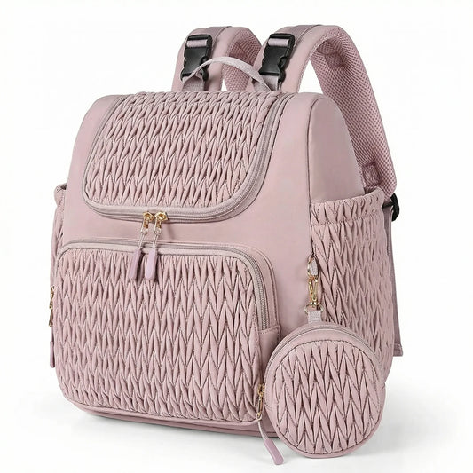 Fashion Mommy Diaper Backpack Large Capacity Baby Care Stroller Hanging Bag Travel Nursing Backpack for Mothers with Organizer