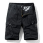 Men Summer New Multi Pockets Cotton Cargo Shorts Men Fashion Solid Quick Dry Joggers Shorts Pants Outdoor Breathable Shorts Male