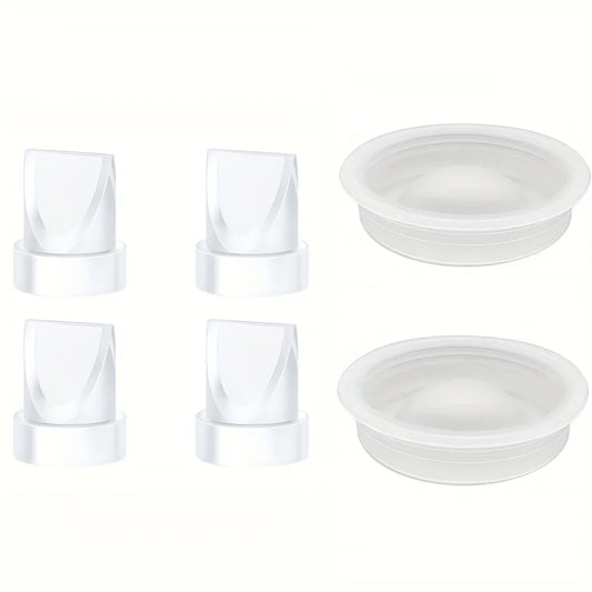 4 Duckbill Valves and 2 Silicone Diaphragms for Momcozy V1/V2 Wearable Breast Pump Replacement Parts, Breast Pump Seals