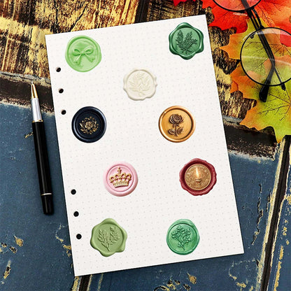 10/30/60pcs Retro Transparency Wax Seal Stamp Stickers Funny Diary Laptop Phone Case Journal Decoration Graffiti Sticker Decal