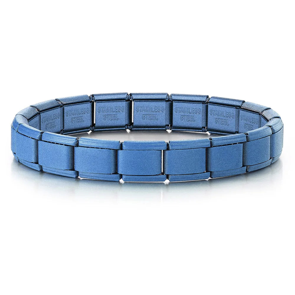 GEMOSA 9mm Width Italian Charm Bracelet Fashion Stainless Steel Bangle Elastic Link Chain High Quality Factory DIY