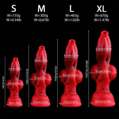 18+ Soft Silicone Dog Knot Dildo Penis Animal Dildo Realistic Gigante Sexy Adult Red Black Colors Big Dildos Sexy TоY Xxl Sextoy
