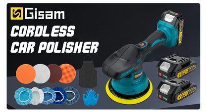 Gisam Cordless Car Polisher 8 Gears Adjustable Auto Electric Waxing Sanding Sealing Glaze Power Tool Fit Makita 18v Battery Pin