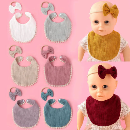 Baby Girls Apron Bibs Toddler Long Sleeve Scarf Waterproof Art Smock Feeding Bib Infant Boys Girls Kids Burp Cloth Bandana