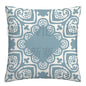 Lake blue white geometric linen pillowcase sofa cushion cover home decoration can be customized for you 40x40 45x45 50x50 60x60