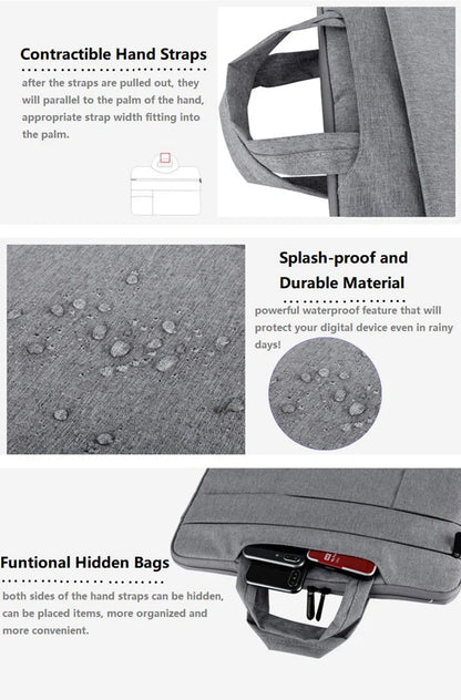 Water-resistant Universal Laptop Bag Sleeve 11 12 13 14 15 15.6 inch Notebook for Macbook Computer Handbag Briefcase Travel Bag