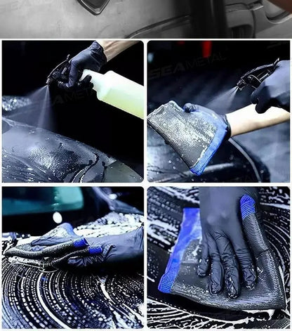 SEAMETAL 1/2pcs Car Cleaning Towel Magic Clay Cloth for Car Detailing with Blue Clay Bar Towel Washing Tool Car Accessories