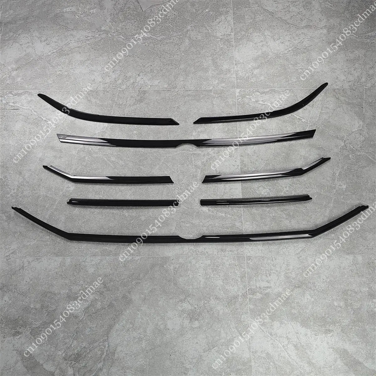 Grille Blacking Decoration Black Stickers For VW Passat B8 2019-2023 Facelift B8.5 Front Headlight Eyebroｗ Eyelids ABS Body Kits
