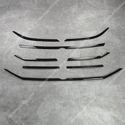 Grille Blacking Decoration Black Stickers For VW Passat B8 2019-2023 Facelift B8.5 Front Headlight Eyebroｗ Eyelids ABS Body Kits