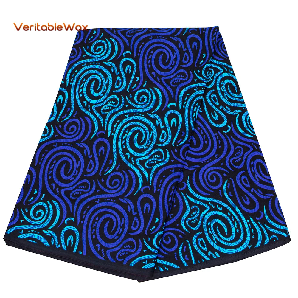 Veritablewax Africa Ankara Prints Batik Wax Fabric DIY Textile Nigeria African Polyester Fabric Dress Sewing Tissu Craft 6 yards