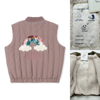 2025 KS Brand Winter Baby Boys Lambswool Jackets Vest Kids Clothes Girls Cherry Jackets Outerwear Coats Flight Suit Jackets 1-9Y