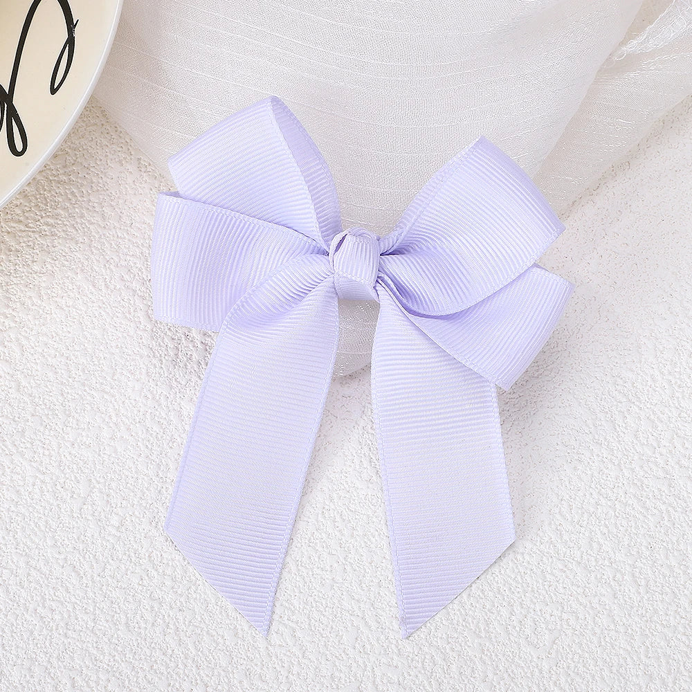 1pcs 3.6'' Solid Color Bowknot Hair Clips For Baby Girls Classic Bows Hairpins Cute Barrettes Headwear Kids Hair Accessories
