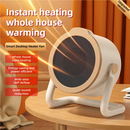 Portable desktop electric heater suitable for home and office use Mini fan heater suitable for desktop use and foot warmer