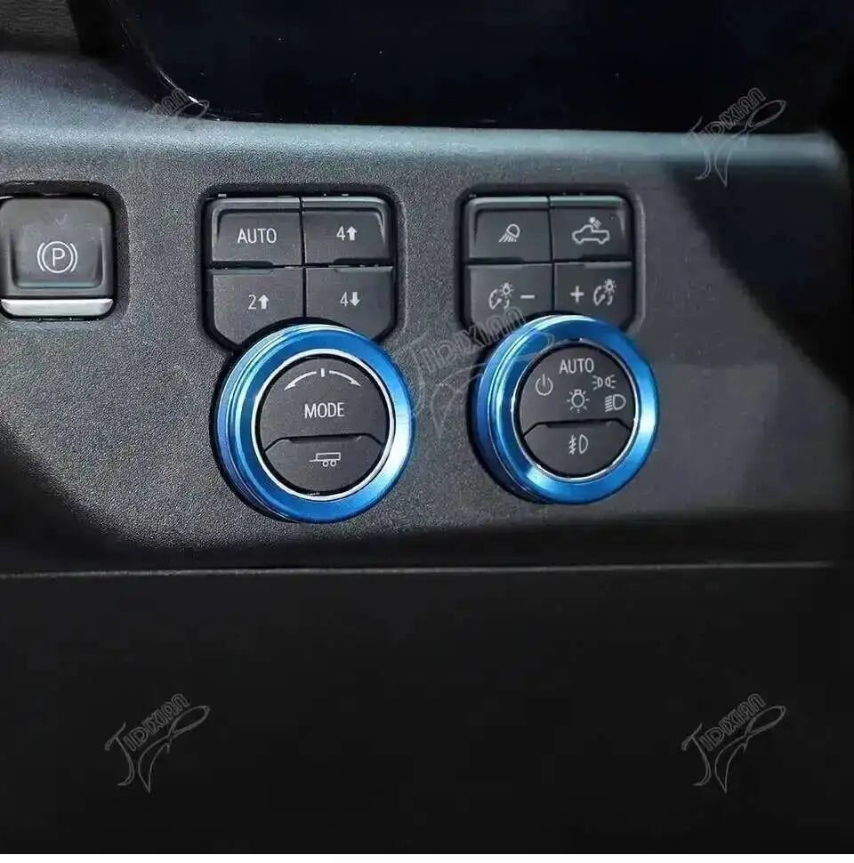 JIDIXIAN Car Center Console Knob Decoration Ring for Chevy Silverado 2022 2023 Up Central Control Knobs Cover Inner Accessories