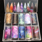 New Flower Nail Foils for Transfer Paper Stickers Floral Adhesive Fruit Nails Wraps Fish DIY Water Marble Nail Art Decorations