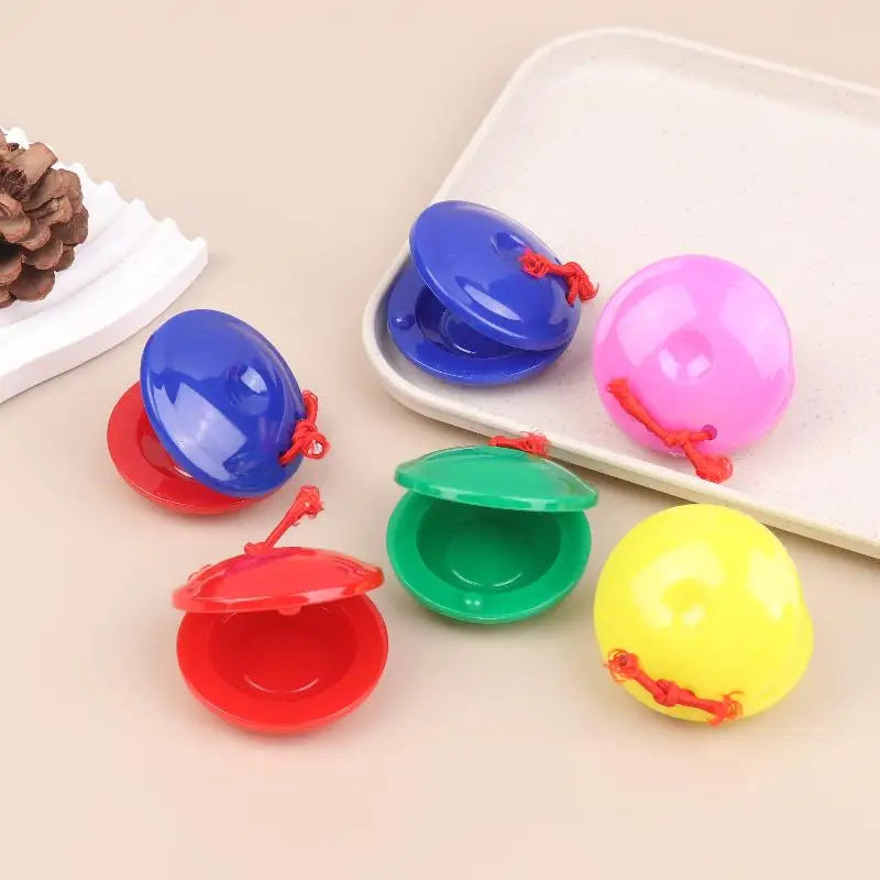 3/5/15/25Pcs Plastic Music Castanets Orff Instruments Festival Party Entertainment Prop Percussion Instrument Rhythm Cultivation