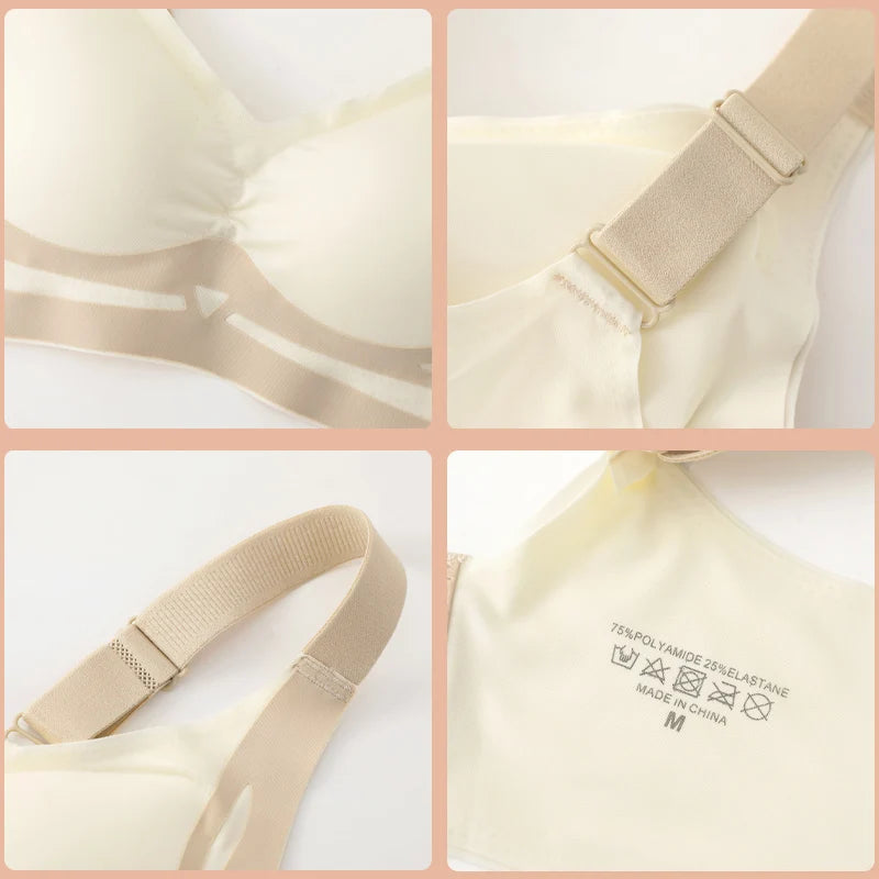 1/2Pcs/Set Women Push Up Bras Seamless Comfortable Angel Wings Bras Set Trendy Soft Breathable Underwear Female No Wire Lingerie