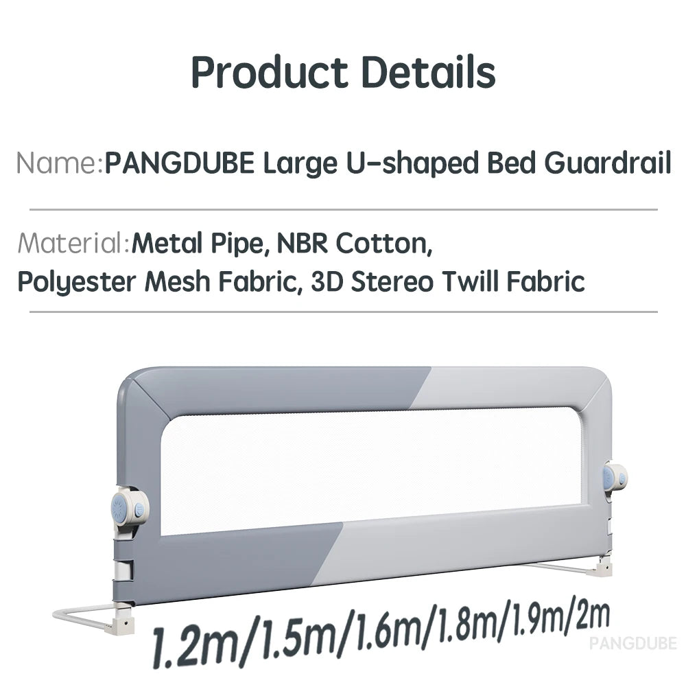PANGDUBE 1pc Baby Bed guardrail Baby Safety Bed Barrier Children's Safety Bed Rail Guard for Kids Fall Out Protection
