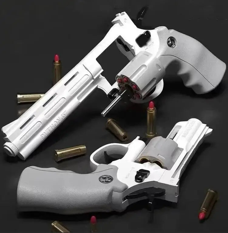 Continuous Fire ZP5 357 Revolver Launcher Toy Gun with Soft Dart Bullets for CS Outdoor Game Fun Gifts for Kids and Adults
