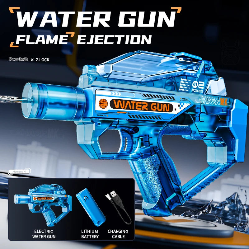 HUIQIBAO Children's electric water gun toy, high-speed water sprayer, suitable for outdoor play use