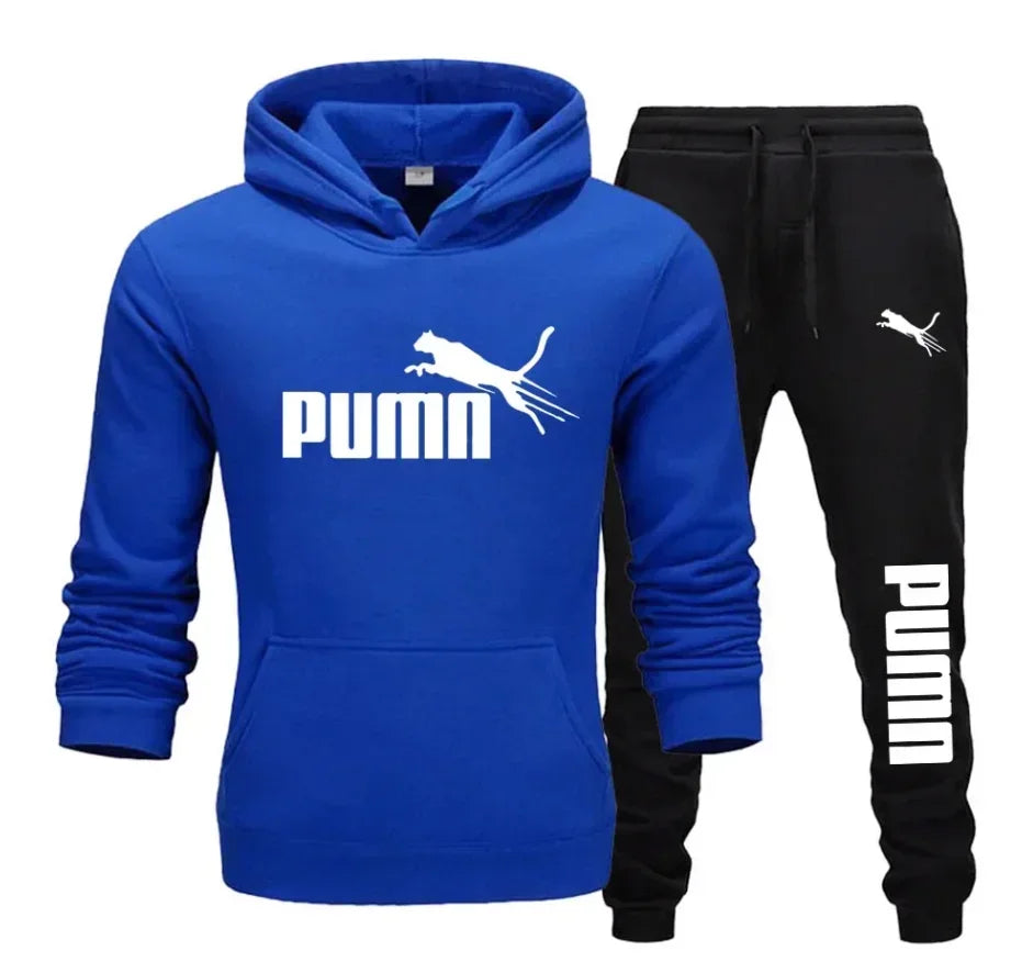 2026 Ne w Autumn and Winter Men's Pullover Hoodie and Pants Two-Piece Set Fashionable Trendy Fitness Casual Sportswear