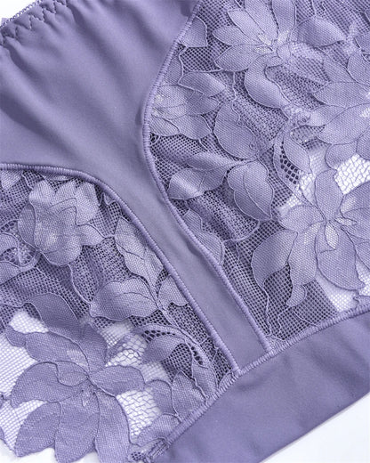 S-XXL Women Lace Panties Patchwork Seamless Underwear Sexy Luxury Hollow Out Solid Briefs Girls' Mid Rise Breathable Lingerie