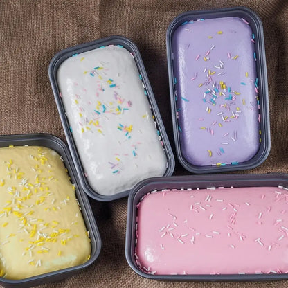 Sticky Box Cake Squishy Toy Slow Rising Squeeze Toy Butter Ice Cream Box Squishy Fidget Toy Anti Stress Release Hand Relax Gift