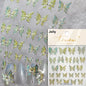 Jelly Butterfly 5D Nail Art Sticker Rhinestone Crystal Charming Shiny Insect Animals DIY Self Adhesive Decoration Manicure Decal
