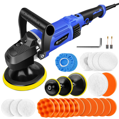 6000W Car Polishers and Buffers, Electric Car Polisher Machine with 6 Variable Speed 150-180mm Buffer Polishing Waxing Machine
