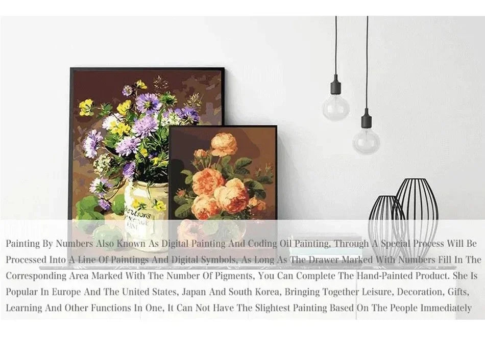 RUOPOTY Frame Painting By Numbers For Adults Landscape Diy Gift Wall Art Picture On Numbers For Home Decors Artwork
