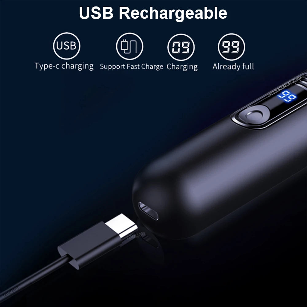 Mini Nose Hair Trimmer Rechargeable Automatic Shaving Nose Eyebrow Ear Painless Hair Clipper Electric Nose Hair Trimmer for Men
