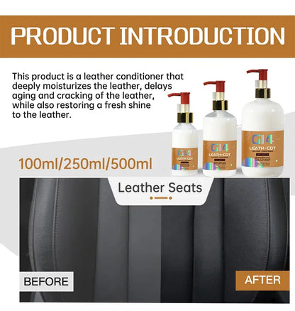 G14 Car Leather Conditioner Agent Restore New Look Protective Leather Clean Refresh Restoration Agent Black Shine Seal Brighten