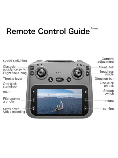 GT50 RC Drone Professional 4K HD Dual Cameras UAV Intelligent Obstacle Avoidance Dron Optical Flow Hovering Quadcopter Kid Gifts