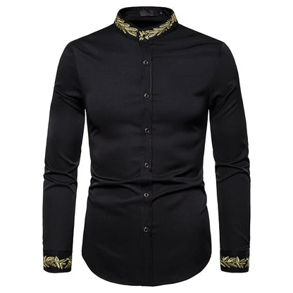 2026 Men's Summer Casual Long Sleeve Shirts Slim Fit Turn Down Collar Shirts Formal Office Business Shirts for Men Tops Big Size