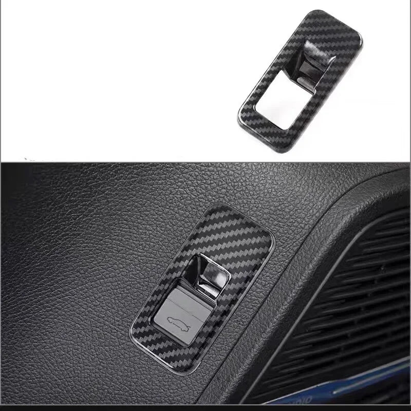 LHD For BYD Tang  EV DMI 2022-2024 ABS carbon Car Style Interior Front Rear Air Vent Outlet Cover Gear Window Control Pane