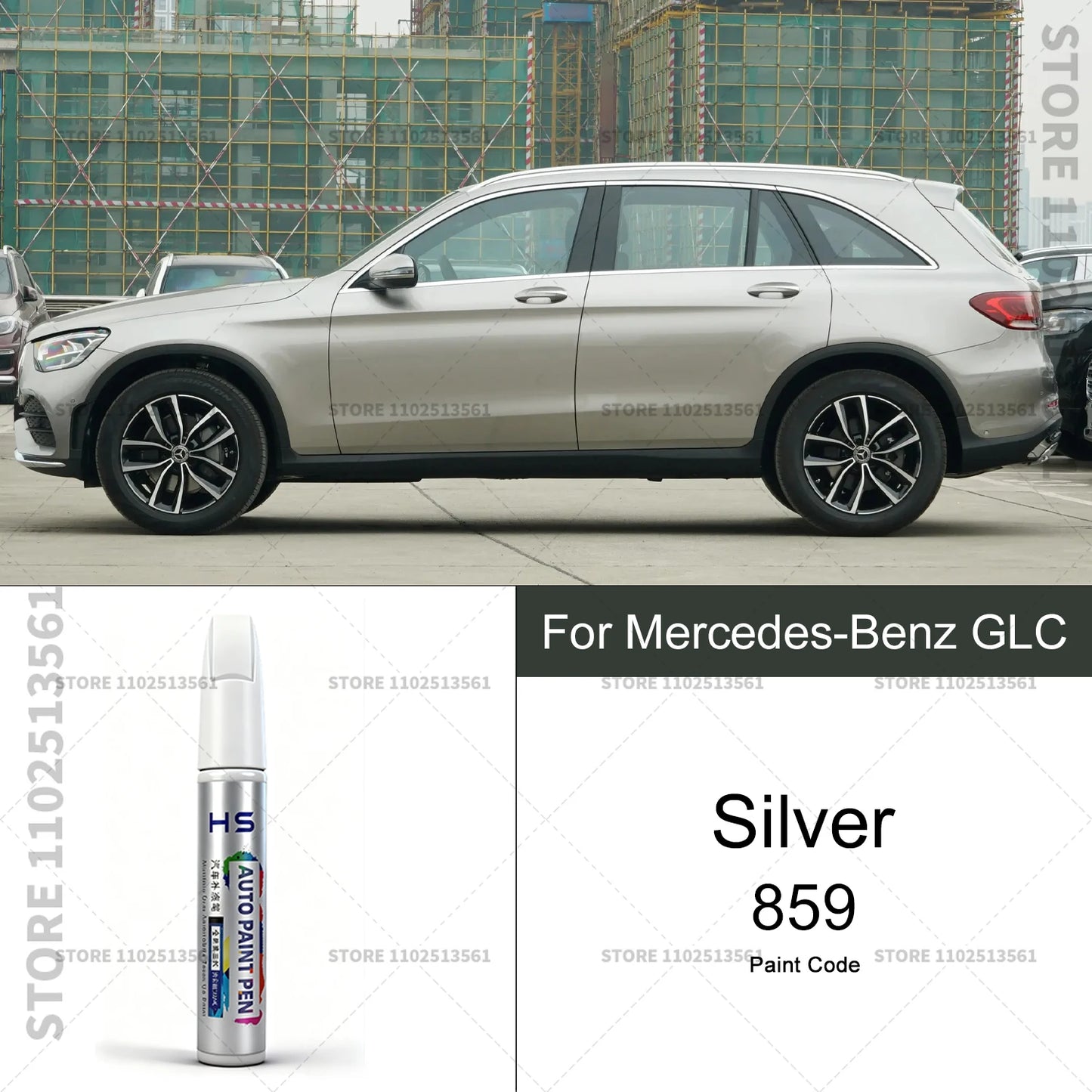 For Mercedes-Benz GLC Car Paint Repair Pen Touch Up Scratch Remover DIY Auto Accessories Gray 7992 White 149 Blue 896 Red 3996
