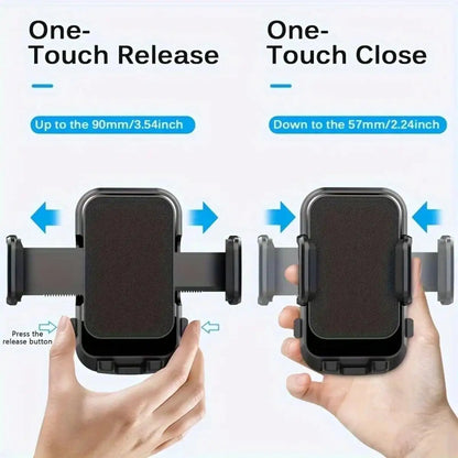 Car Phone Mount Suction Cup Dashboard Windshield Holder Adjustable Extendable Arm One Button Release for GPS Navigation