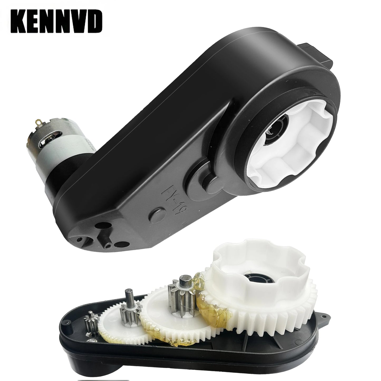 12V 24V RS550 1.2cm/0.47in Motor Gearbox for Children's Electric Ride on Toy Car,Kids Electric Car Reducer