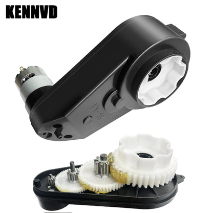 12V 24V RS550 1.2cm/0.47in Motor Gearbox for Children's Electric Ride on Toy Car,Kids Electric Car Reducer