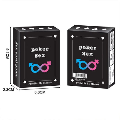 Adult Poker Card Game Set-Bedroom Fun Role Play 54 Cards Hottest Couples Sex Positions Sex Gift for Couples Connection Card Game