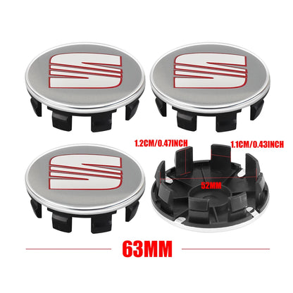 4Pcs 55/56/63mm Car Wheel Tire Center Emblem Cover Hub Caps Sticker for seat cupra Ateca Leon 6f 6j FR Mk2 Mk3 5f 1p lbiza Exeo