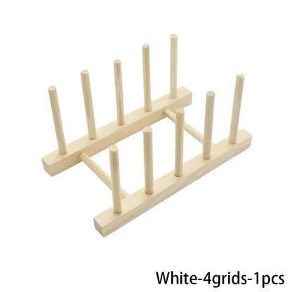 Kitchen Storage Organization Multi Functional Storage Rack Tableware Drainboard Woodiness Dish Drying Rack Kitchens Accessories