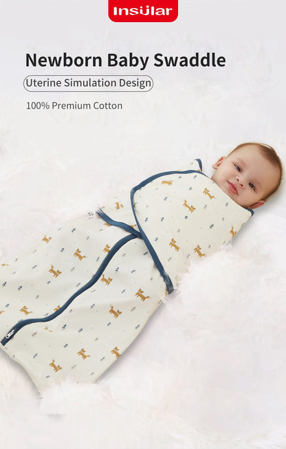 Baby Sleeping Bag For Newborn Sleep Aid Thin Soft Cotton Boys Girls Wrap Sleepwear Adjustable Breathable Baby Swaddle Blanket