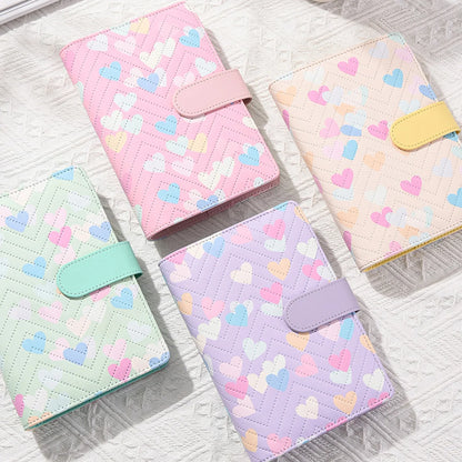 A6 PU leather binder economy 6-ring notebook, stylish design, personal notebook binder cover, can be used for cash budget storag