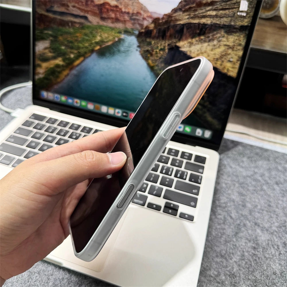 Magnetic Matte Translucent Barcode Slim Hard Case For iPhone 17 Pro Max Air 16 15 14 Plus 13 12 For Magsafe Frosted Cover Shell