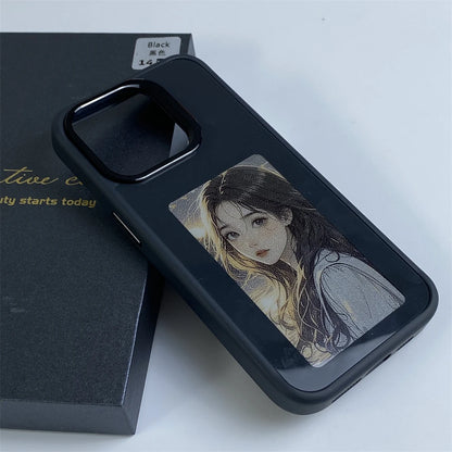 NFC Function AI Phone Cases For iPhone 17 16 15 14 13 Pro Max Plus Coque NFC DIY Luxury E ink Screen Display Custom Phone Case