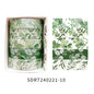 5 Rolls/set Aesthetics Floral Decorative Adhesive Tape Flower Washi Tape DIY Scrapbooking Material Sticker Label Stationery